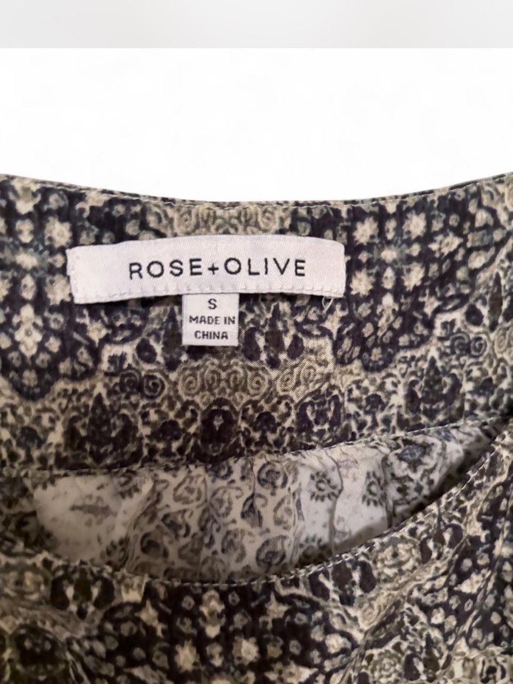 Rose & Olive Beige, Green and Black Printed Tank Top - Picture 4 of 7